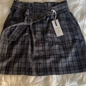 Jolt Brand Plaid Belted Skirt /w Button Details Sz: S